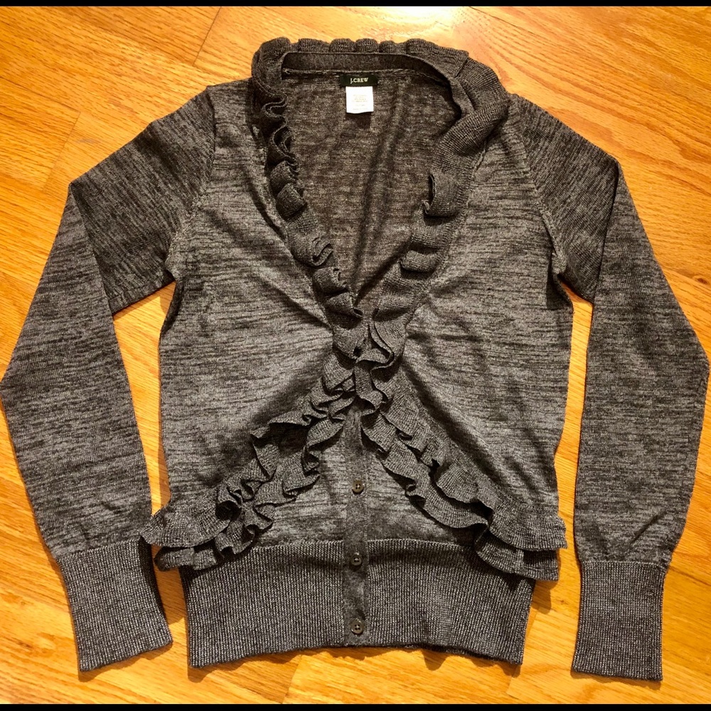 Jcrew Ruffle cardigan - Picture 2 of 4